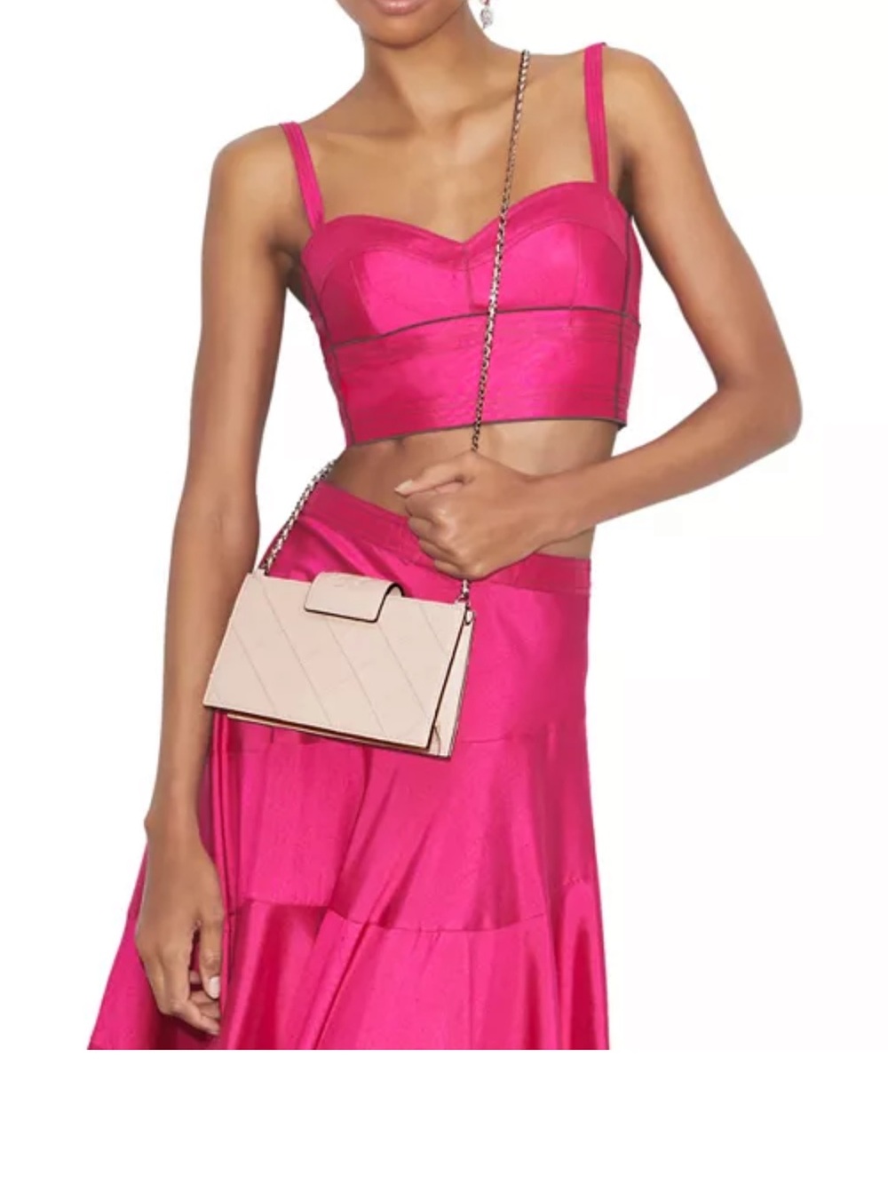 New Tory Burch Quilted Mini Fleming Crossbody Soft Pink $420 - Picture 3 of 7